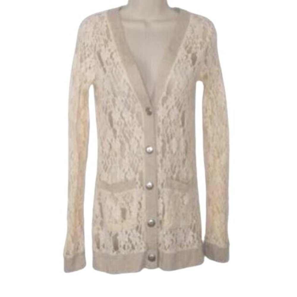 Chance Or Fate Cream Crochet Lace Cardigan
